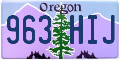 OR license plate 963HIJ