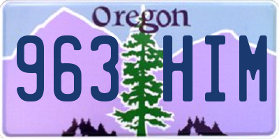 OR license plate 963HIM