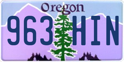 OR license plate 963HIN