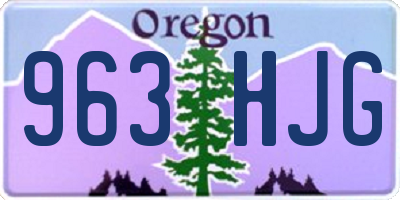 OR license plate 963HJG