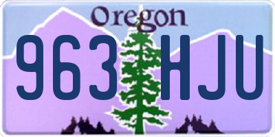 OR license plate 963HJU