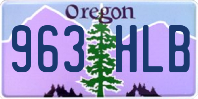 OR license plate 963HLB