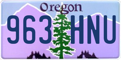 OR license plate 963HNU