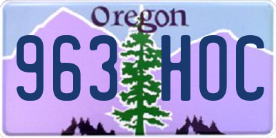 OR license plate 963HOC
