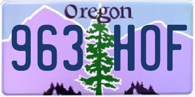 OR license plate 963HOF