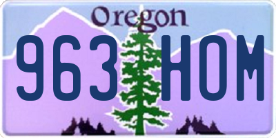 OR license plate 963HOM