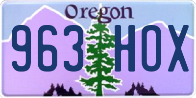 OR license plate 963HOX