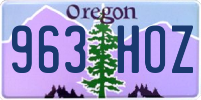 OR license plate 963HOZ