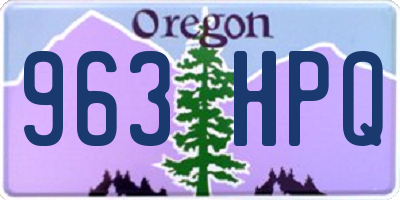 OR license plate 963HPQ