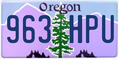 OR license plate 963HPU