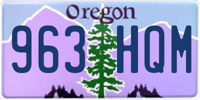 OR license plate 963HQM