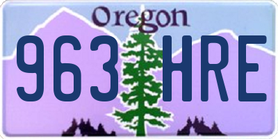 OR license plate 963HRE