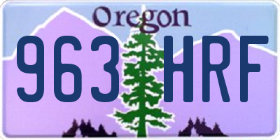 OR license plate 963HRF