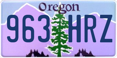 OR license plate 963HRZ