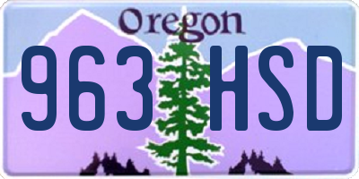OR license plate 963HSD