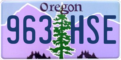 OR license plate 963HSE