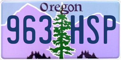 OR license plate 963HSP