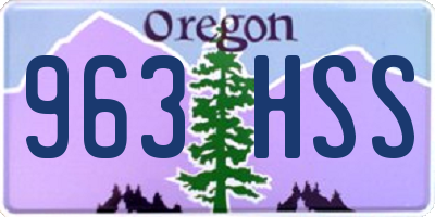OR license plate 963HSS