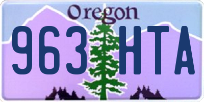 OR license plate 963HTA