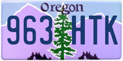 OR license plate 963HTK