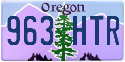 OR license plate 963HTR