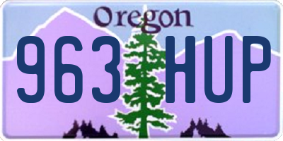 OR license plate 963HUP