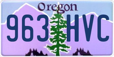 OR license plate 963HVC