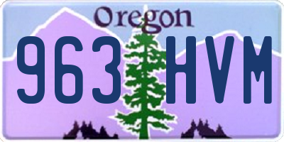 OR license plate 963HVM
