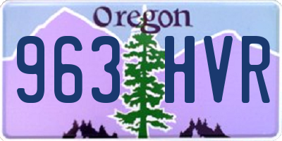 OR license plate 963HVR