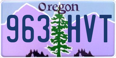 OR license plate 963HVT