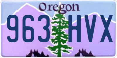 OR license plate 963HVX