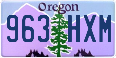 OR license plate 963HXM