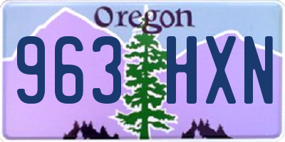 OR license plate 963HXN