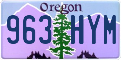 OR license plate 963HYM