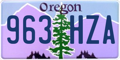 OR license plate 963HZA