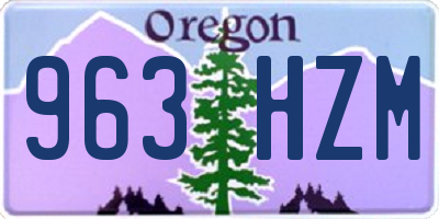 OR license plate 963HZM