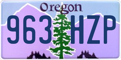 OR license plate 963HZP
