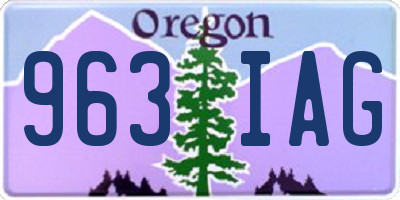 OR license plate 963IAG