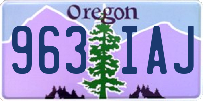 OR license plate 963IAJ