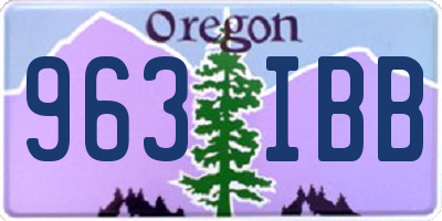 OR license plate 963IBB