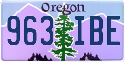 OR license plate 963IBE