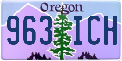 OR license plate 963ICH