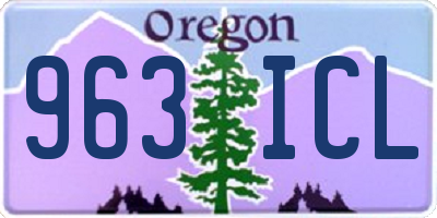 OR license plate 963ICL
