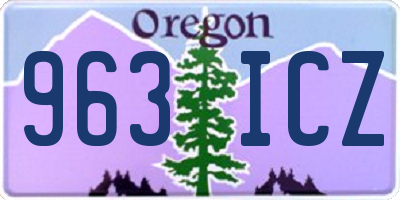 OR license plate 963ICZ
