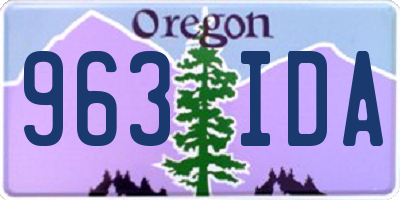 OR license plate 963IDA