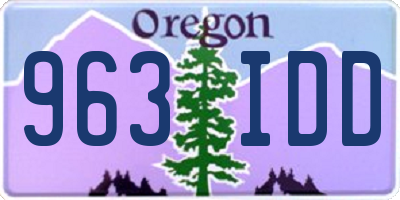 OR license plate 963IDD