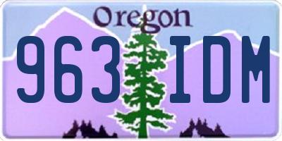 OR license plate 963IDM