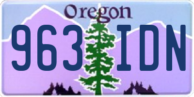 OR license plate 963IDN
