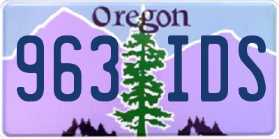 OR license plate 963IDS