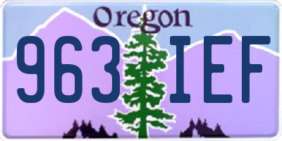 OR license plate 963IEF